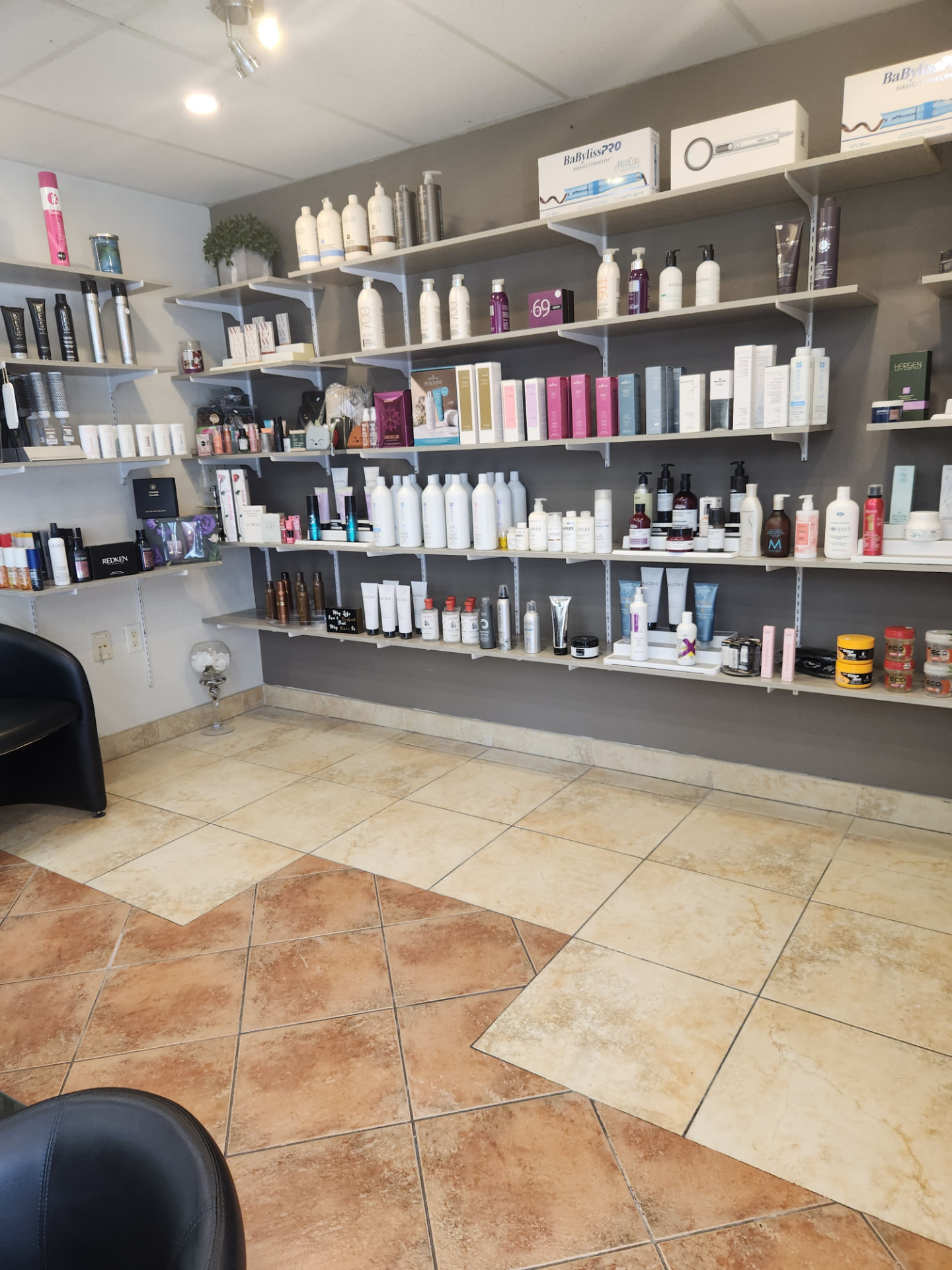 Produits professionnels en vente au salon