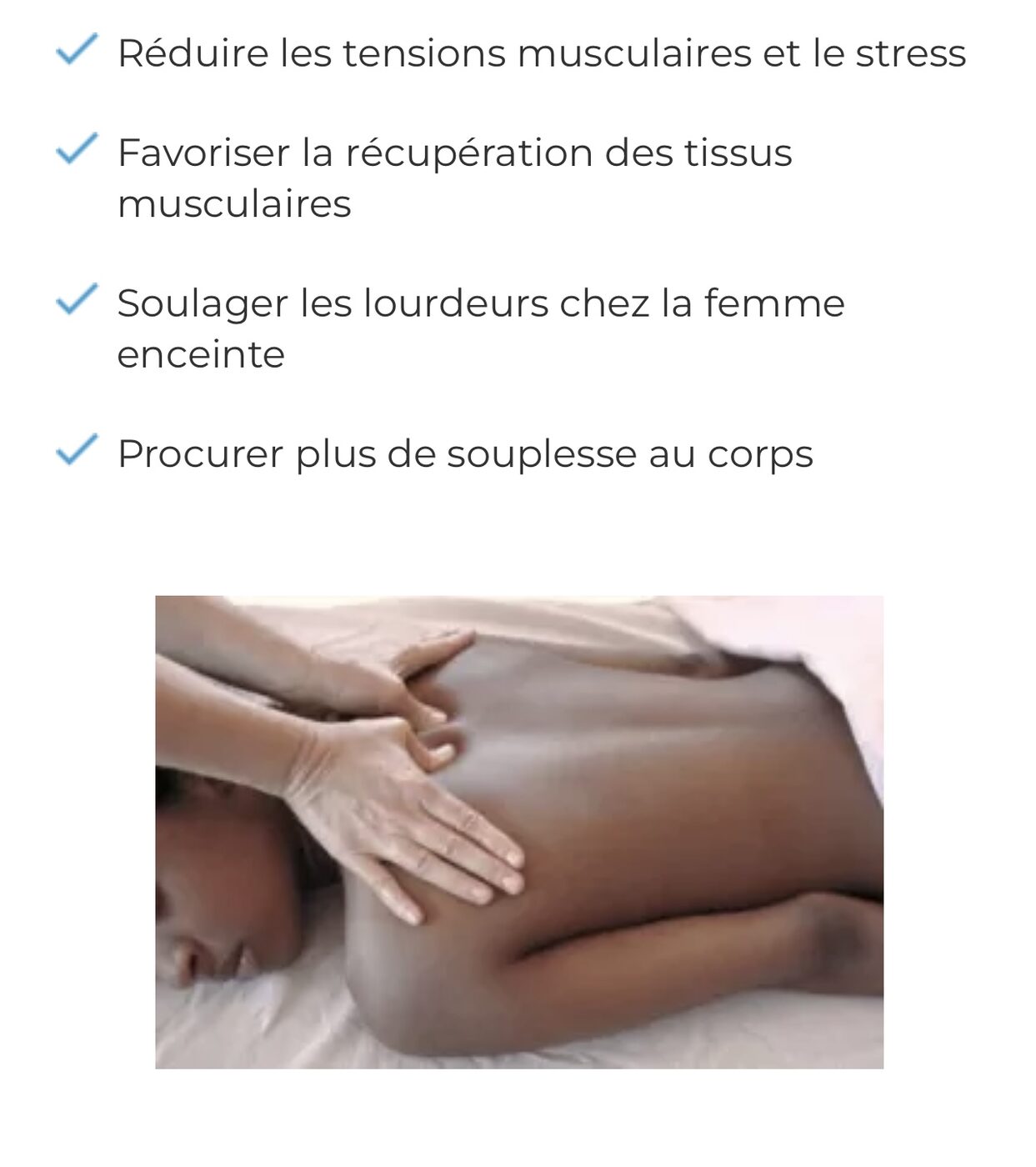 Massage thérapeutique du dos
