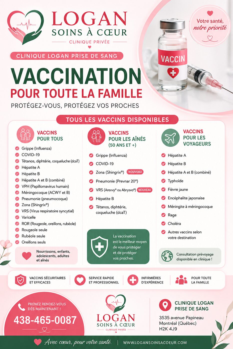 Vaccination pour toute la famille