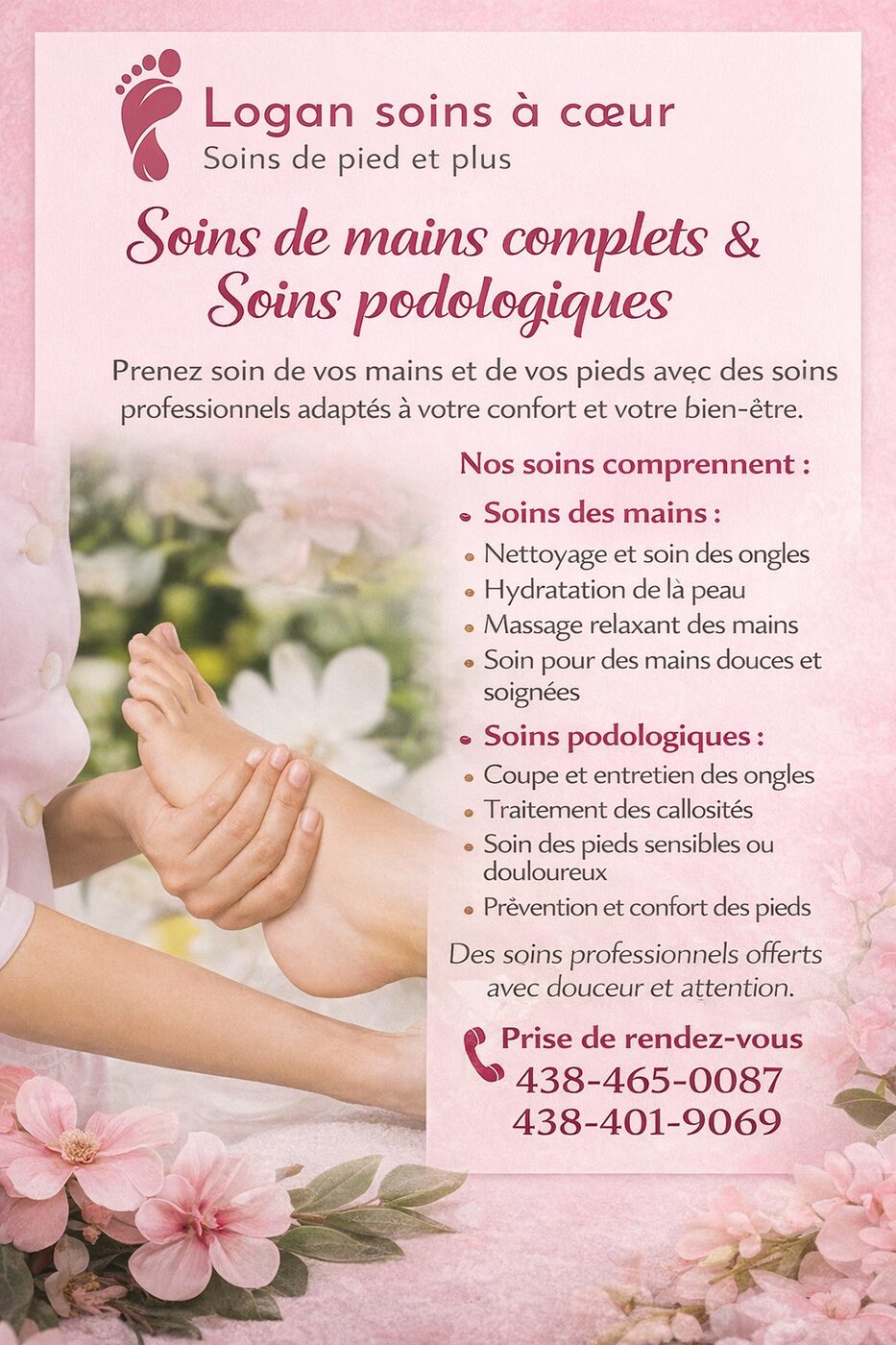 Soins de mains complets et podologiques