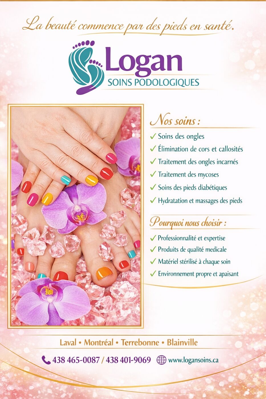 La beauté commence par des pieds en santé