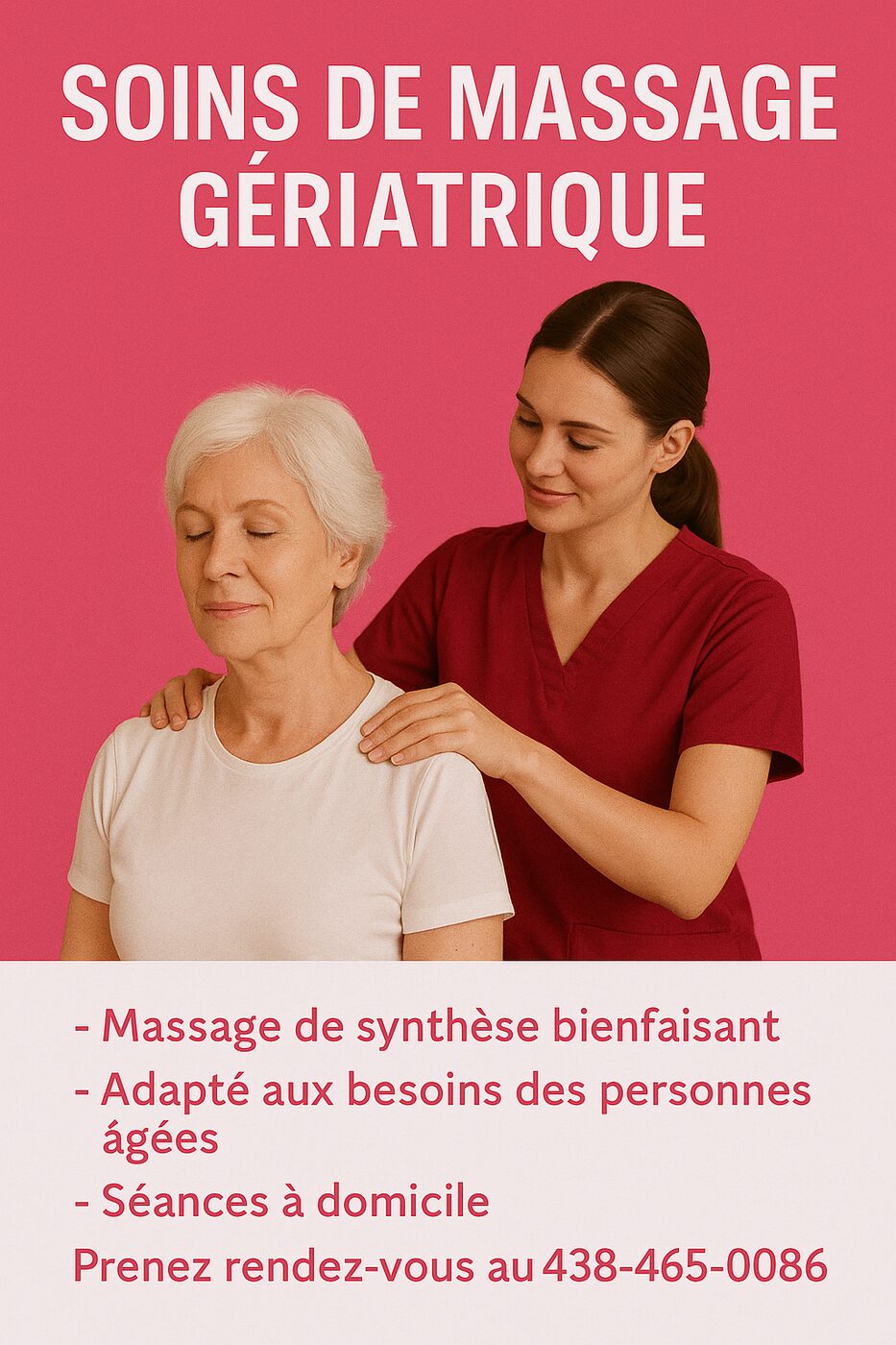 Soins de massage gériatrique